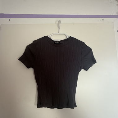 T-shirt in maglia a coste XS