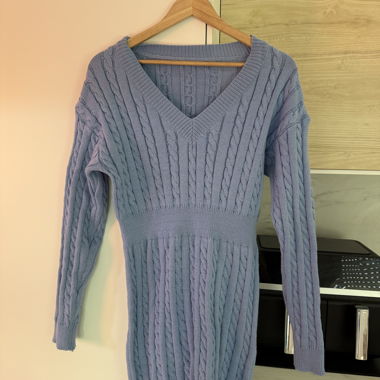 Vestito maglione blu 