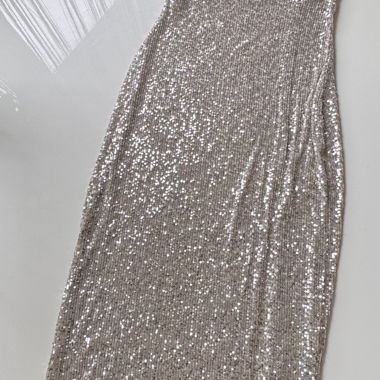 Asymmetrical Sequin Dress