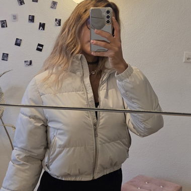Veste d'hiver courte gris clair T. XS