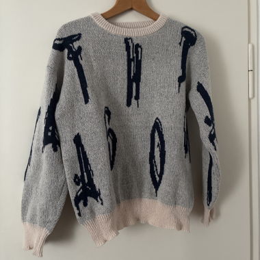 Maglione in maglia con motivo