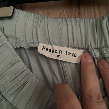 Pantalon large vert sauge