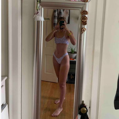 Lila blümchen Bikini 