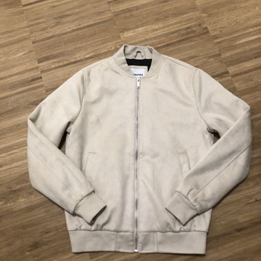 Giacca in ecopelle beige S