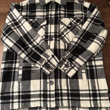 Übergangsjacke schwarz-weiss kariert