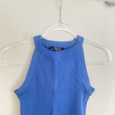 Crop Top blau L