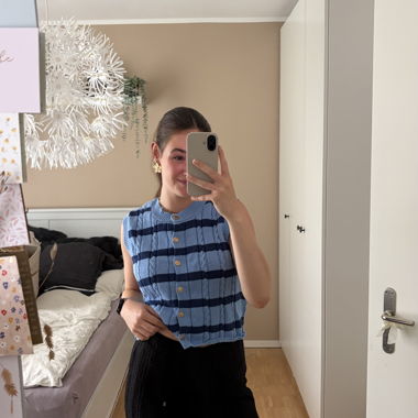 Blue Knit Vest