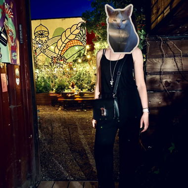 Black jumpsuit with tie belts