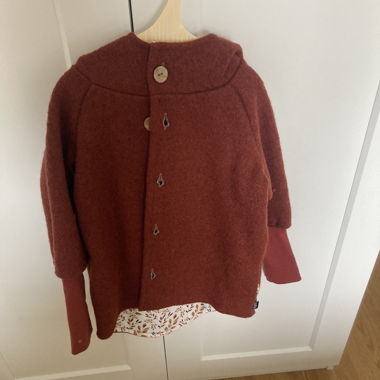 Veste en laine rouge-brun pour enfants 2-5 ans