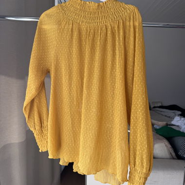 Mustard Smocked Blouse