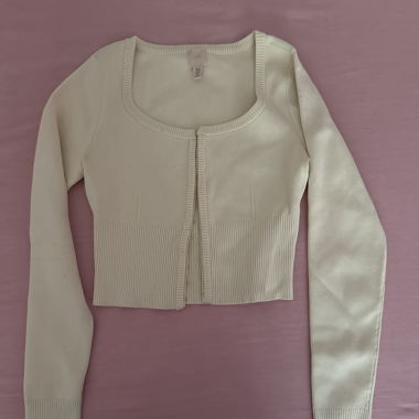 Gilet en maille blanc