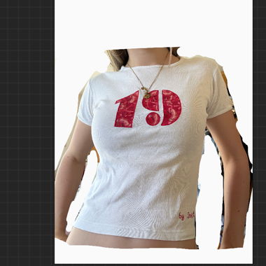 T-shirt baby bianca con grafica