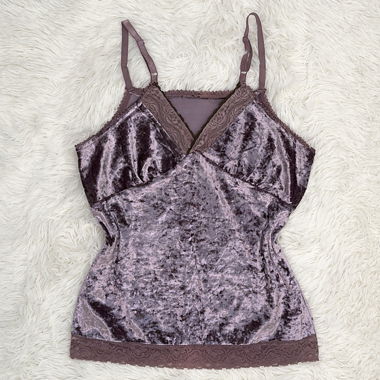 japanese vintage: purple velvet camisole