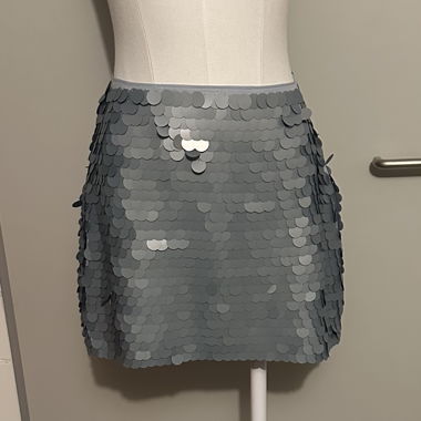 Gonna mini con paillettes Samsøe azzurro chiaro