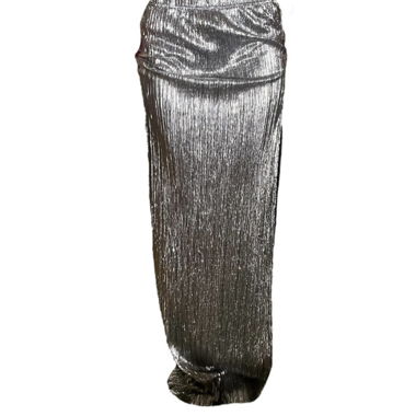 silver skirt