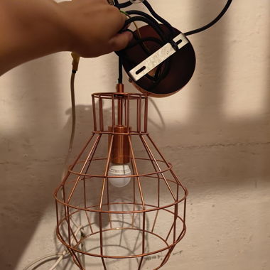 Gitter Lampe rose 