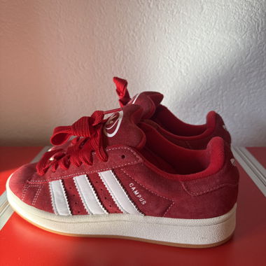 Red Adidas Campus Sneakers