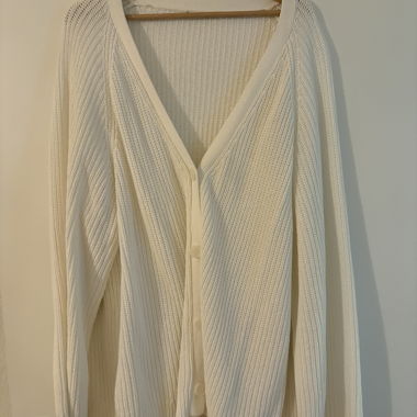 Cardigan in Maglia Bianco