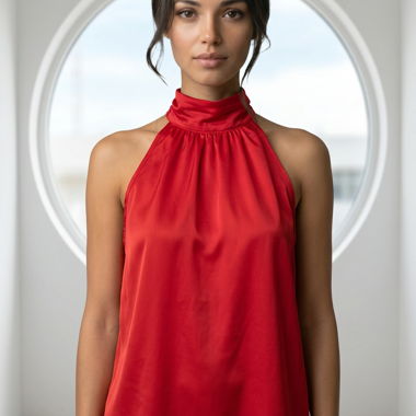 Top sans manches rouge