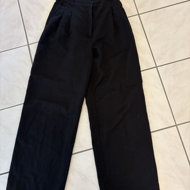 Schwarze Wide-Leg-Hosen