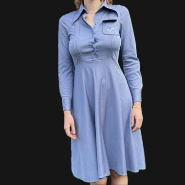 Vestito vintage blu Tg. S