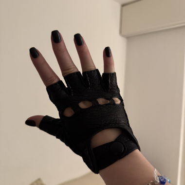 Gants biker en cuir