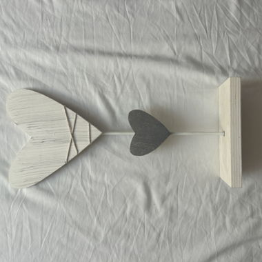 Portagioielli a cuore in legno