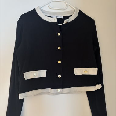 Veste femme Mango noir/crème