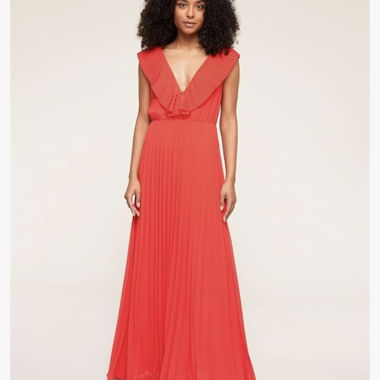 Robe longue maxi à volants