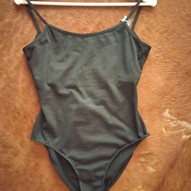 Black bodysuit with straps