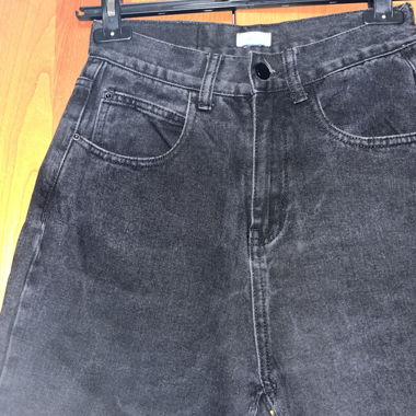Jeans Mum gris/noir 
