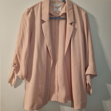 Blazer rosa, morbido e leggero