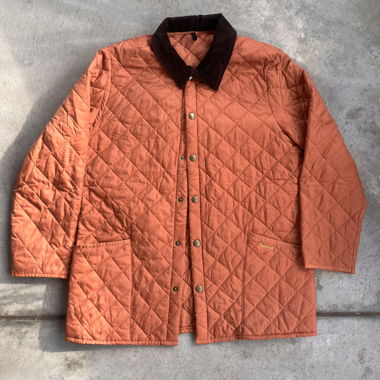 Barbour gesteppte Jacke orange
