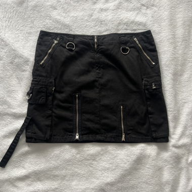 Vintage black cargo skirt