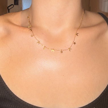 Collana Woodstock Zambon con stelle e lune