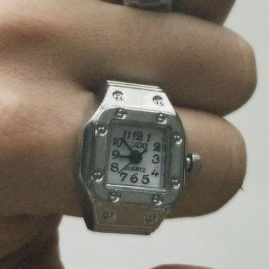 bague montre doigt argent spécial