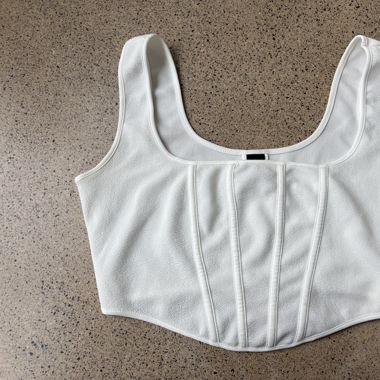 Weisses Crop Top