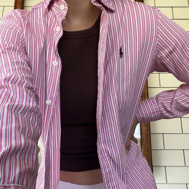 pink polo ralph lauren blouse