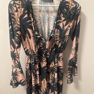SETRE Wickelkleid mit Palmenprint
