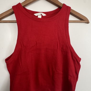 Red crop top