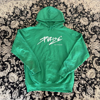 Felpa con cappuccio graphic verde
