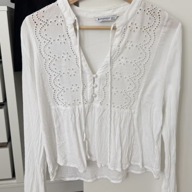 Chemisier Stradivarius blanc