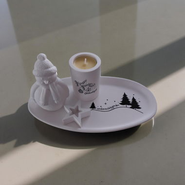 Decorazioni di Natale con candela