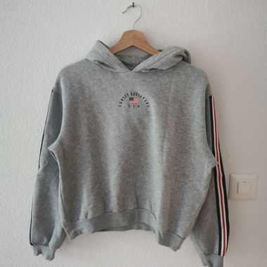 grey hoodie