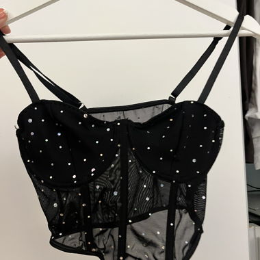 Schwarzes Korset Top