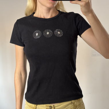 vintage cotton shirt with strass details