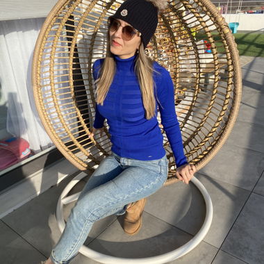 Morgan electric blue blouse