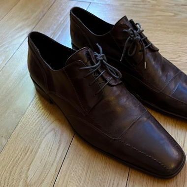 Elegante Herrenschuhe Gr. 42 Braun Leder