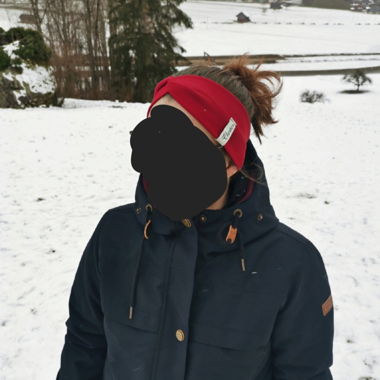 Handmade Stirnband in rot