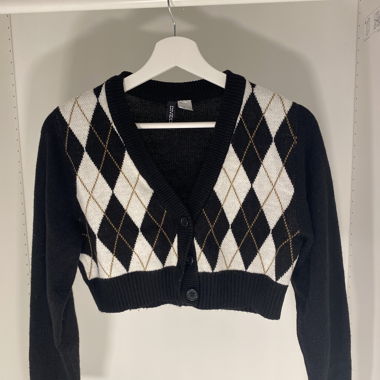 Argyle Knit Cardigan
